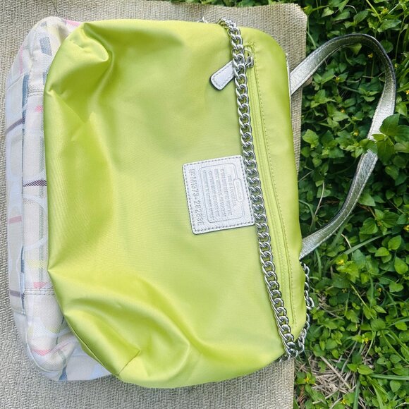 Y2K Coach Poppy Signature Logo Shoulder Bag Purse Handbag Tan RARE - Picture 13 of 16